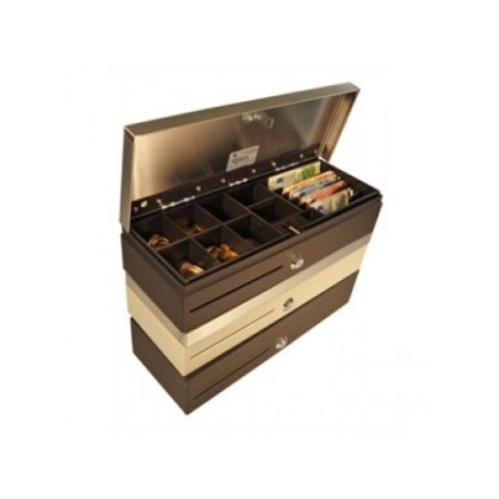 E3600 Flip Top Cash Drawer. Black, SS Top, 460 x 172 x 102, 1,8m RJ11 cable, 24v , Euro & Sterling insert