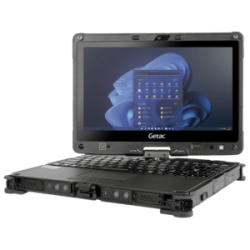 Getac V110, 29,5 cm (11,6''), Full HD, disposition US, GPS, puce, RFID, USB, USB-C, BT, WiFi, 4G, SSD, Win. 11 Pro, noir Megacom