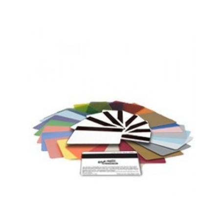 ZEBRA WHITE PVC CARDS, 30 MIL 3-UP BREAKAWAY KEY TAGS, (500 CARDS)