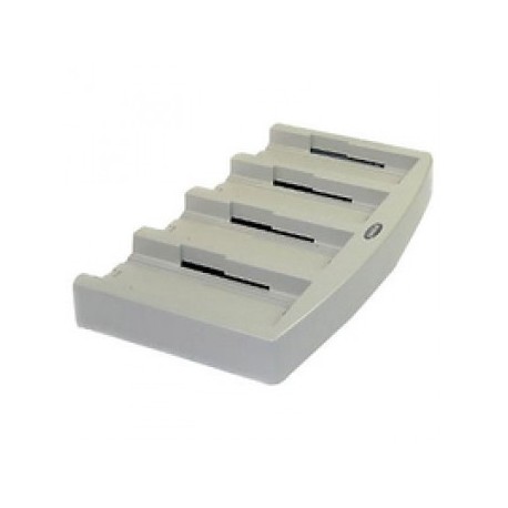 Universal Battery Charger 4-Slot Base. Includes Power Supply and DC Line Cord. Order 3-wire grounded AC Line Cord separately and corresponding battery adapter.