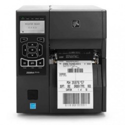 Zebra ZT410, 12 pts/mm (300 dpi), décolleur, HTR, écran, EPL, ZPL, ZPLII, USB, RS232, BT, Ethernet Megacom