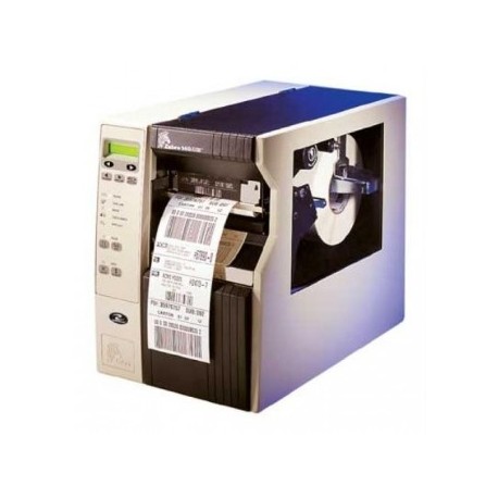 TT Printer 140Xi4, 203dpi, Euro- UK cord, Swiss 721 font, Serial, Parallel, USB, Int 10-100, Rewind with Peel, Bifold Media Door
