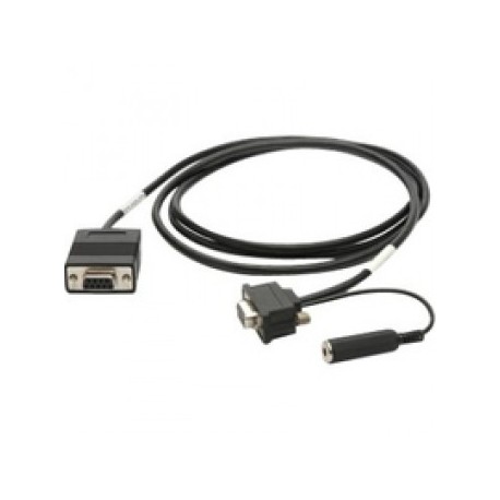 RS-232 Cable Assembly 9-Pin Female Straight Host Connector with Trigger Jack, 6ft. Straight Cable, to be used with General Purpose Fixed Mount Scanners