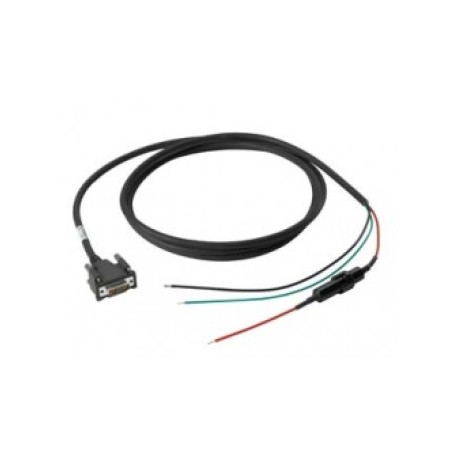 Cable, external 9-60V DC power supply to vehicle battery, 10ft, includes fuse, VC70. Required for the PWRS-9-60VDC-R